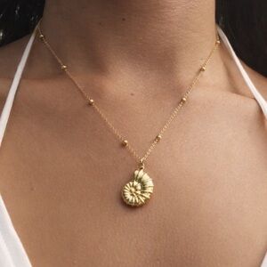 Gold Shell Pendant Necklace